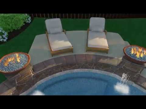 Beautiful free form pool designed by Blue Science in Houston  (713-636-5751)