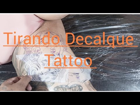 tirando Decalque para tattoo de anjinho Leo Colin Colin Tattoo Whip Shading