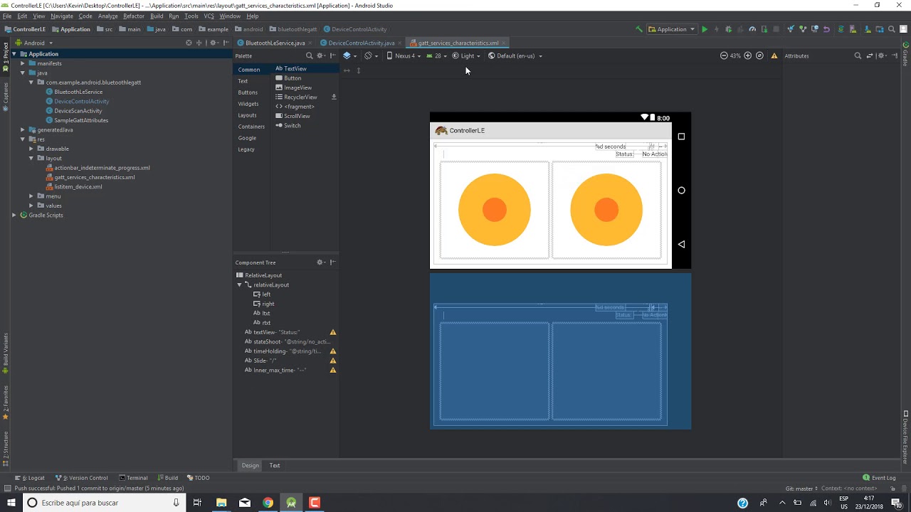 Android App that sends data using Bluetooth 4.0 module