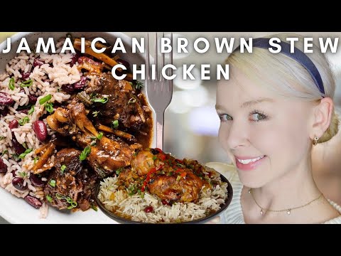 Jamaican Brown Stew Chicken & Jamaican Rice & Beans | Cook & Eat With Me
