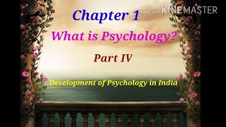 Development of Psychology in India (Class XI)