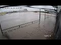 Davenport levee breach, flood caught on surveillance footage