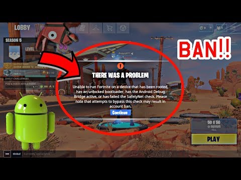 Unable to Run Fortnite!⚠️Don't Play Fortnite On Rooted Device🚫Hindi Video