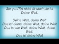 E Nomine - Deine Welt Lyrics 