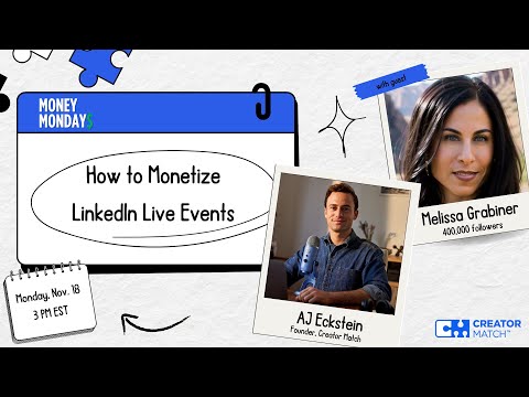 How to Monetize LinkedIn Live Events with Melissa Grabiner