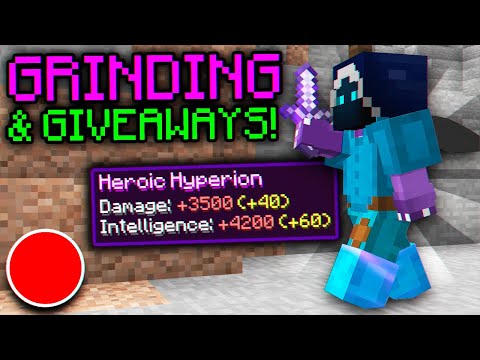 UNLOCKING HYPERION IN HYPIXEL SKYBLOCK!?!? F7 GRIND & GIVEAWAYS!!!