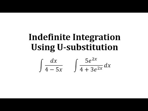 Determine Indefinite Integrals Using U-Substitution: Rational with Exponential