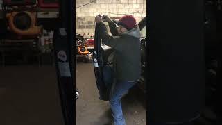 How to adjust bent door after unlocking the car with pry bar!
