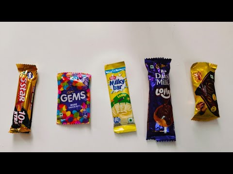 So many lot's of Chocolate|rainbow lollipop Unpacking|Satisfying videos|asmr 5star chocolate