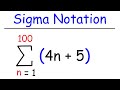 Sigma Notation And Summation Notation