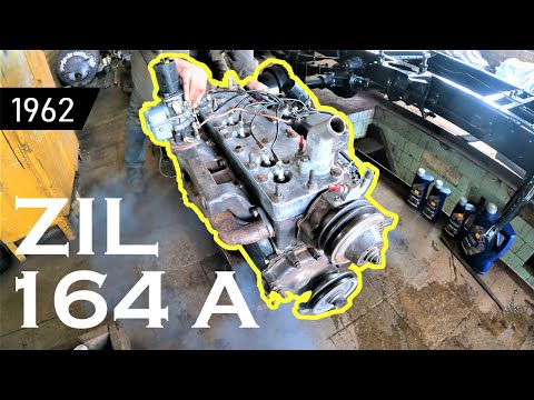 ZIL164 A Truck Engine FIRST START after overhaul | ЗИЛ 164 A