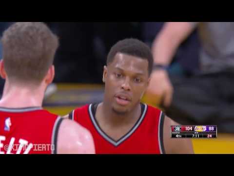Kyle Lowry Four Point Play   Raptors vs Lakers   January 1, 2017