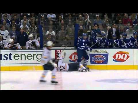 Cody Franson decks Luke Adam HD