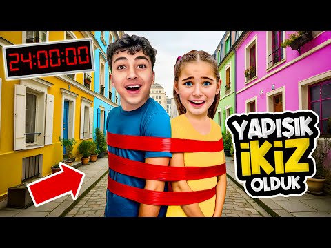 ELIF SINEM AND HER BROTHER BECAME TWINS CONJOINED FOR 24 HOURS!! LIVING CONJOINED ALL DAY!!