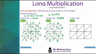 Long Multiplication Using the Chinese Method | GCSE Maths | Mr Mathematics