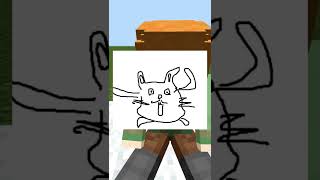 マイクラでウサギの絵の勝負をしてみたら…？【マインクラフトの日常】【minecraft story】　#shorts
