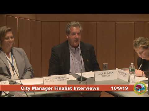 City Council City Manager Finalist Public Interviews 10.9.2019