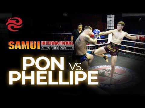 Pon Pinyomuaythai vs Phellipe Super 8 Muay Thai | FIGHT 5 | Samui International Muay Thai Stadium