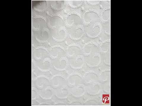 White Allover Embroidery Fabric