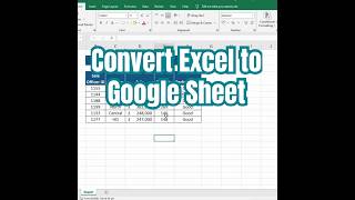 Convert excel to google sheets
