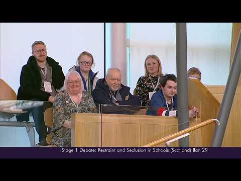 Stage 1 Debate: Restraint and Seclusion in Schools (Scotland) Bill - 29 January 2026