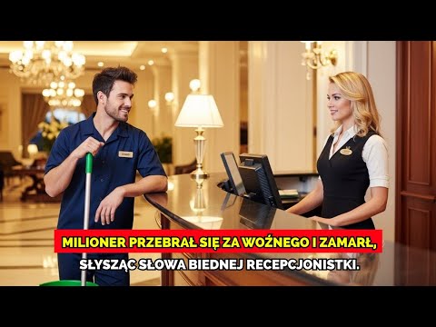 Milioner przebrał się za woźnego i zamarł, słysząc słowa biednej recepcjonistki