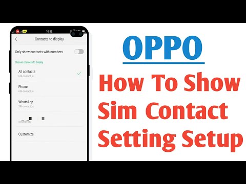 OPPO How To Show Sim Contact Setting Setup