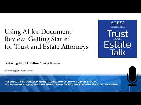 Using AI for Document Review: Getting Started for Trust and ...
