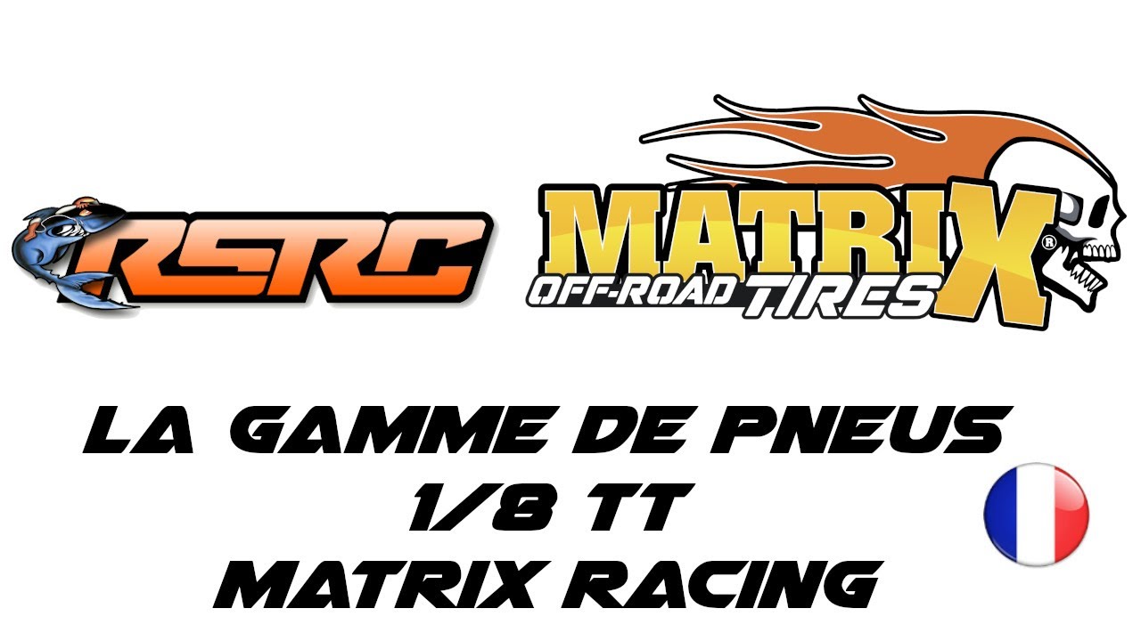  Pneus Red Giant Matrix seuls à coller (2) buggy 1/8 Matrix Racing tires RSRC