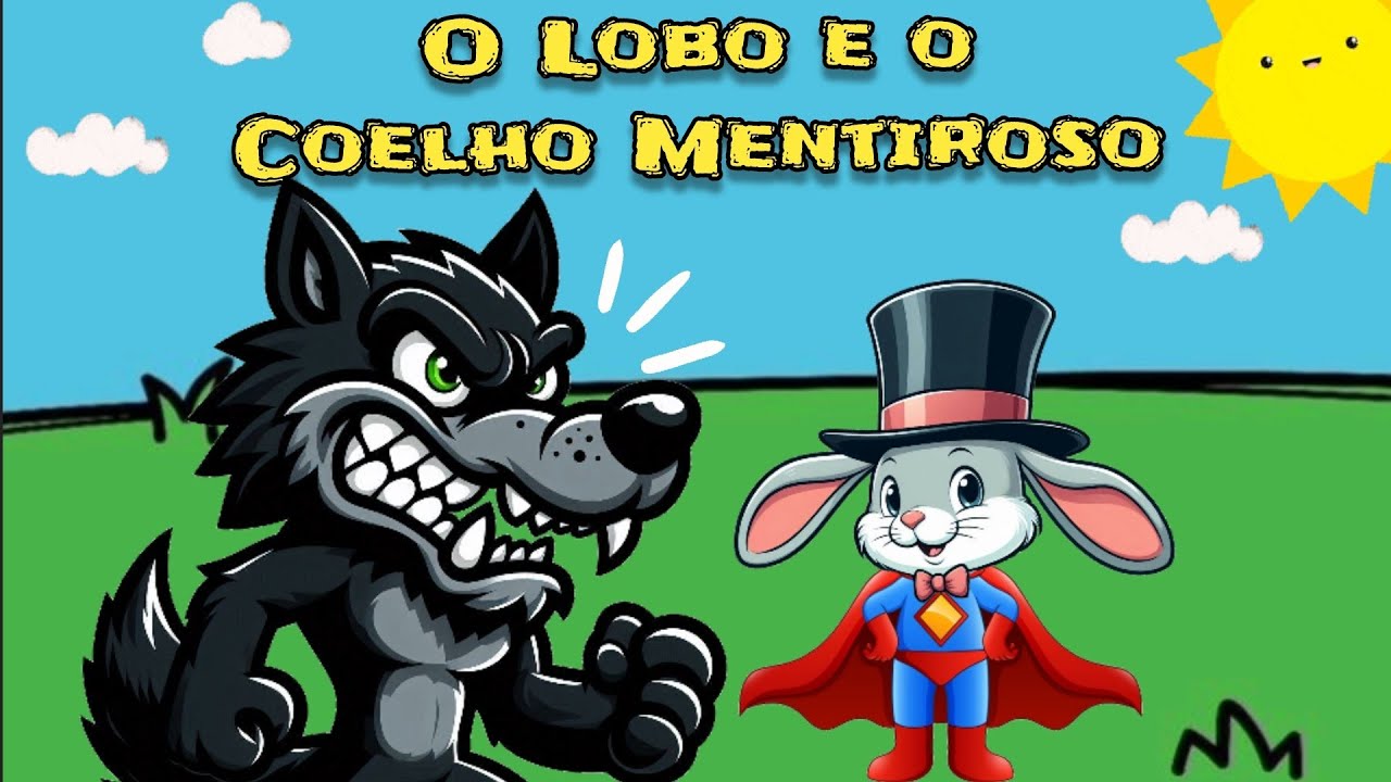 O Lobo e o Coelho Mentiroso - História Infantil
