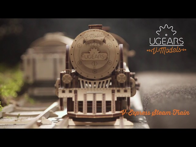 Ugears V-Express Steam Train with Tender. Exclusively on Kickstarter