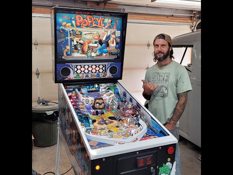 Restoration complete! 1994 Williams Popeye Pinball. Maybe the nicest one out there!!