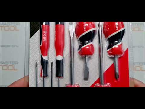 Отвертки плоские и крестовые, набор 8 шт. YATO (YT-25980)