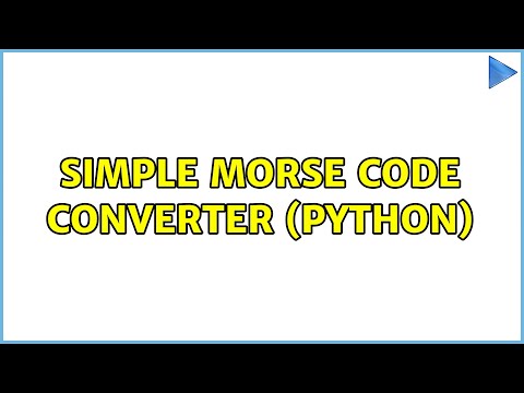 Simple Morse Code Converter Python 4 Solutions