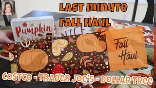 FALL & Pumpkin Spice Haul - COSTCO || Marshalls || Trader Joe's || Michaels || Amazon || Dollar Tree