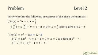 verifying zeroes of a polynomial