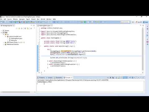 Cryptography In Java 3 2 Hashing Demo On Java