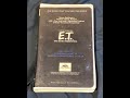 Opening To E T The Extra Terrestrial Demo VHS 1996