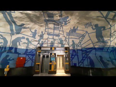 Stockholm`s U-Bahn / Tunnelbana, bunt wie ein Regenbogen