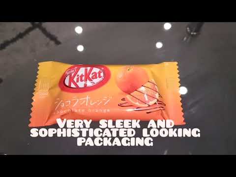 tasting Japanese chocolate orange kit Kat