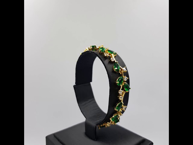 اسورة زركون ذهبية مطلية فضة