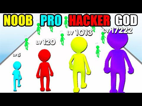 NOOB vs PRO vs HACKER vs GOD in Scale Up Run