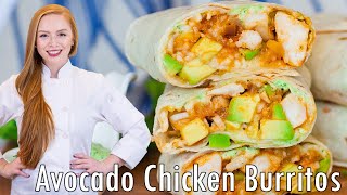 Avocado Chicken Burritos with Cilantro Sauce by Tatyana's Everyday Food
