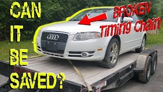 Cylinder Head Removal Walkthrough, Audi A4 w/ broken timing chain |ST3Works| Ep.1