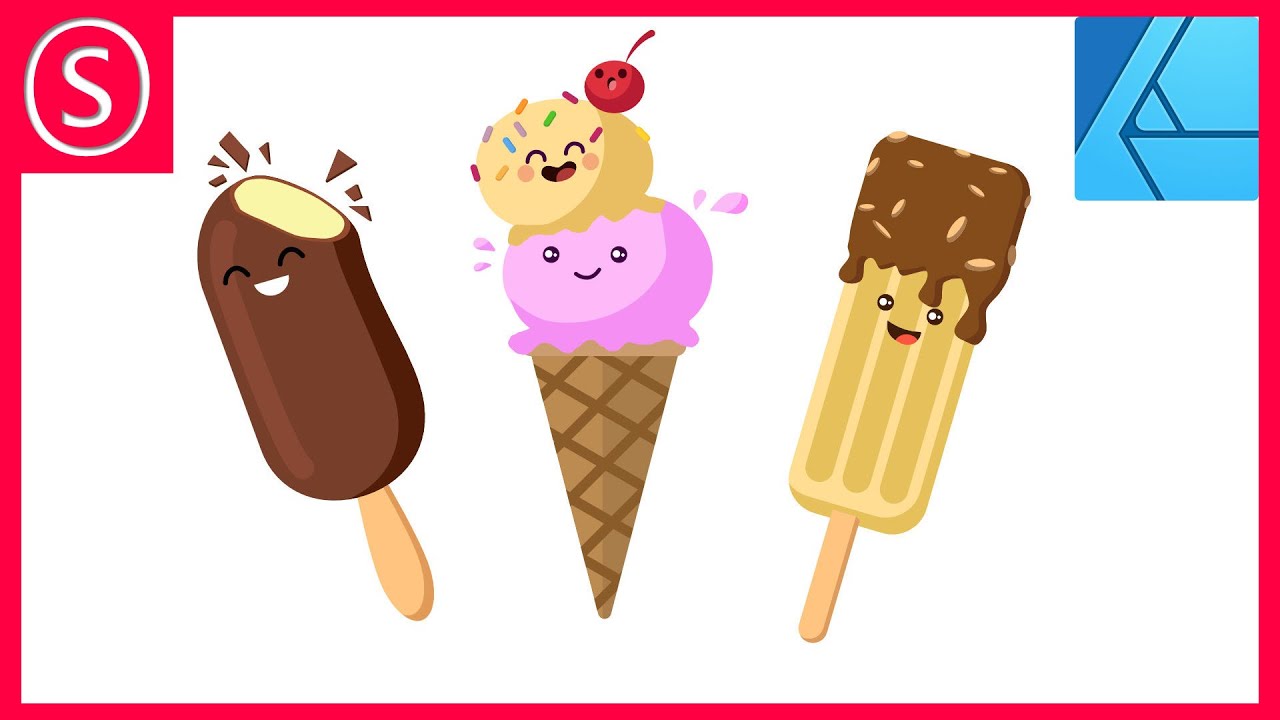 Affinity Designer: Ice Cream Vector - Beginner Tutorial :)