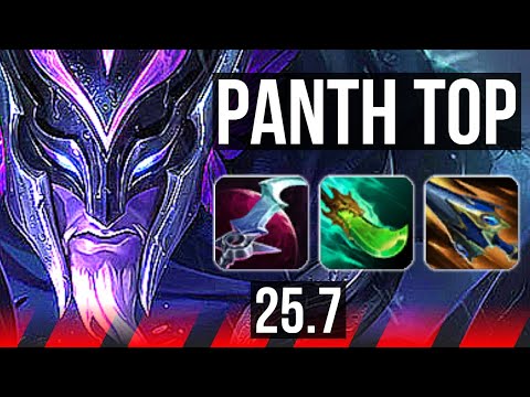 PANTHEON vs AATROX (TOP) | 10 solo kills, Legendary, 700+ games | KR Grandmaster | 25.7