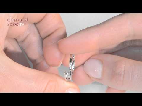 N3828 - 18K White Gold Tension Set Diamond Ring