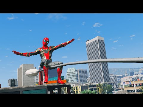 GTA 5 Iron Spiderman Falling off Highest Buildings - Episode 03 (Euphoria Ragdolls)