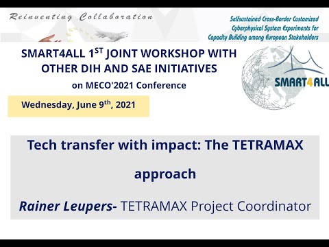Rainer Leupers_TETRAMAX_Project coordinator @1st SMART4ALL Joint workshop_9th June 2021