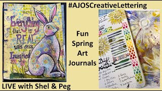 Fun Spring Art Journaling with #AJOSCreativeLettering Themes